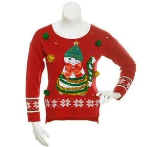 Kitty Cat Ugly Christmas Sweater Medium